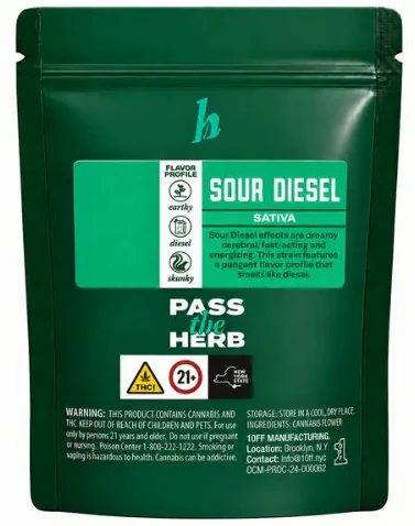 Herb - Herb | Flower | Sour Diesel - Ready To Roll - Pre Grounded | 7g Main Image