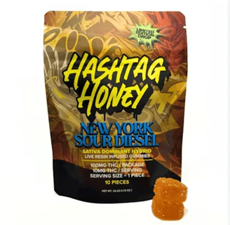 Hashtag Honey - NEW YORK SOUR DIESEL 10PK GUMMIES - HASHTAG HONEY - 100mg Main Image
