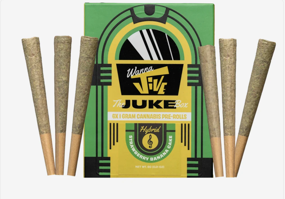 Wanna JIVE - Wanna Jive Preroll 6pk 1G - Strawberry Banana Cake | P36 Main Image
