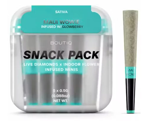Boutiq - Maui Wowie x Glowberry Live Diamonds Infused 5 Pack Pre Roll - .5G (2.5G) Main Image