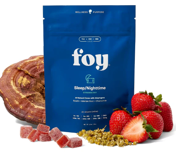 Foy - Foy - Nighttime Chews 1:1:1 THC:CBD:CBN - Strawberry - 20pk - 100mg Main Image