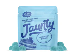 Jaunty Blueberry Stacks | Hash-Infused Gummies | 100mg | 10pk