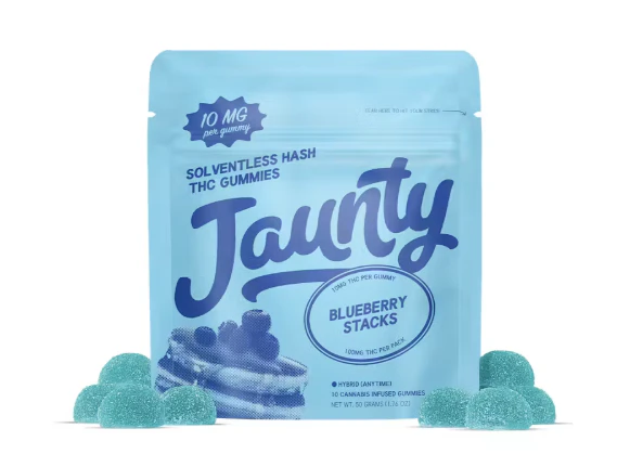 Jaunty - Jaunty Blueberry Stacks | Hash-Infused Gummies | 100mg | 10pk Main Image