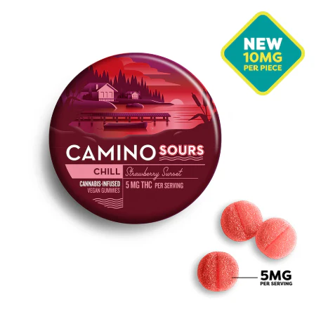 Camino - Camino Sours-Strawberry Sunset Cannabis-Infused Vegan Gummies-00584 Main Image