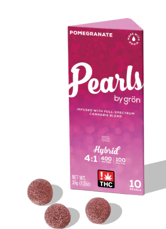 Pearls - PEARLS | POMEGRANATE 1:4 THC/CBD - 10PK | EDIBLE | 100MG Main Image