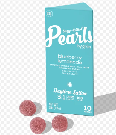 Pearls - PEARLS | BLUEBERRY LEMONADE 1:3 THC/CBG - 10PK | EDIBLE | 100MG Main Image