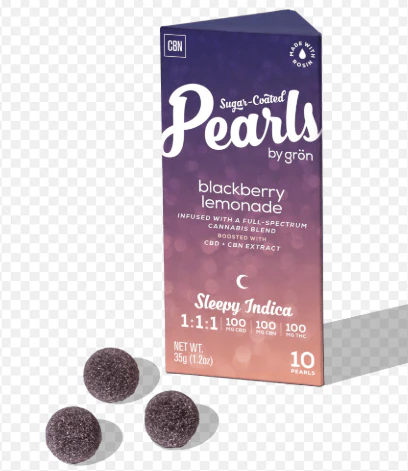 Pearls - PEARLS | BLACKBERRY LEMONADE 1:1:1 THC/CBD/CBN - 10PK | EDIBLES | 100MG Main Image