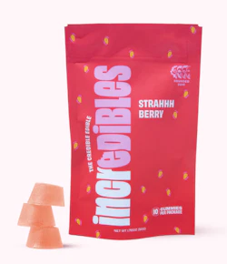 Incredibles | Edibles | Gummies | Infused Gummies - Strahhhberry | 10pk 100mg
