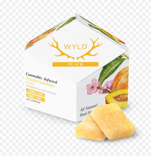 WYLD - Wyld - Peach - 2:1 CBD:THC Gummies Main Image