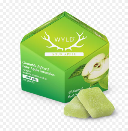 WYLD - Wyld - Sour Apple - 100mg Gummies Main Image