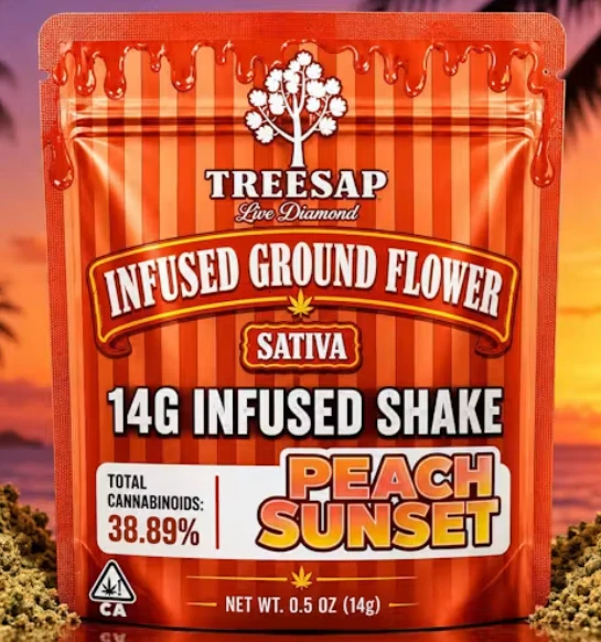 Treesap - OK - Peach Sunset - 14g - Infused Shake Main Image