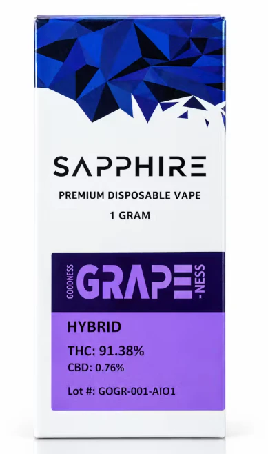 SAPPHIRE - Sapphire | Goodness Grape-ness | AIO Disposable Vape | 1g Main Image