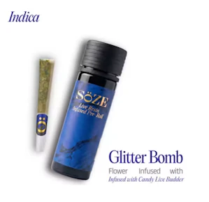 SOZE | Pre-roll | Infused Pre-Rolls | Live Resin Infused - Glitter Bomb | 0.75g