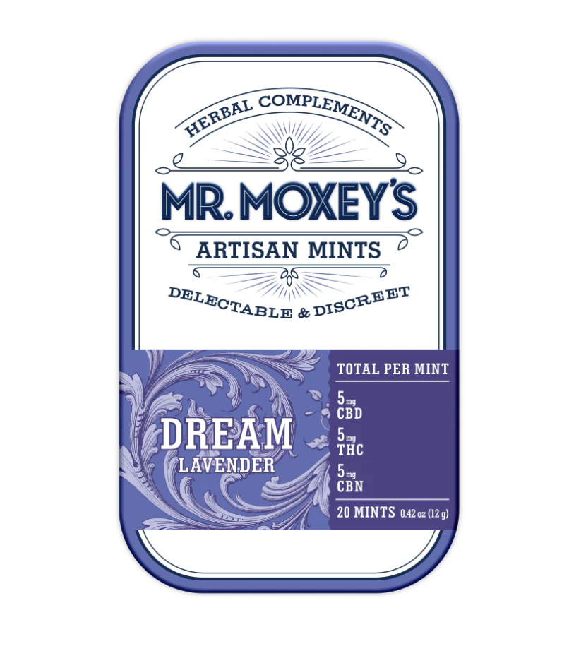 Mr. Moxey's - Dream Lavender 1:1:1 Mints | CBD & CBN Enhanced | 20pack Main Image