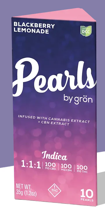 Grön - Pearls - Blackberry Lemonade 1:1:1 THC:CBD:CBN Gummies - 100mg Main Image