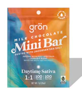 GRON Milk Chocolate Mini Bar | 1:1 CBG:THC | 100mg