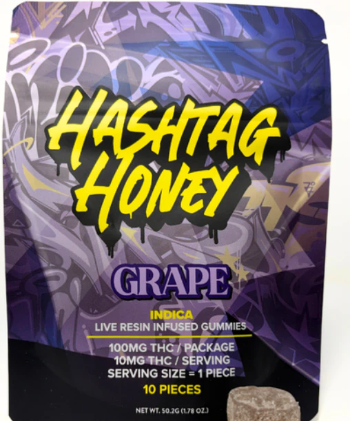 Hashtag Honey - Hashtag Honey - Grape - Live Resin Gummies 10pk - 100mg Main Image