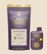 Florist Farms | Jet Fuel Gelato  | Live Resin All-In-One Vape | 1g