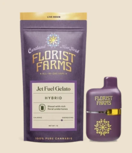 Florist Farms - Florist Farms | Jet Fuel Gelato | Live Resin All-In-One Vape | 1g Main Image