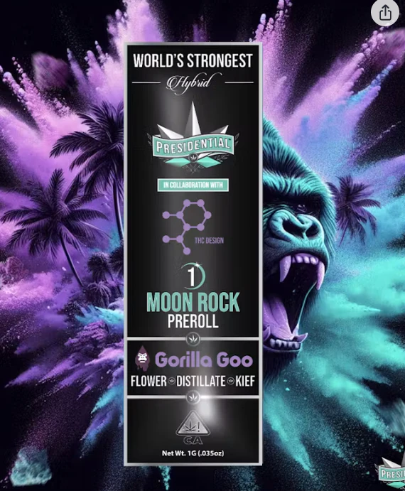 Presidential - Presidential - Gorilla Goo | Moon Rock Infused Joint | 1g Main Image