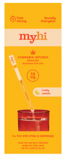 My Hi - MyHi | THC Stir Sticks | Lively Lemon | 30mg | 3Pk Main Image
