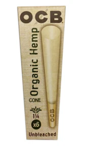 OCB | Accessories | Unbleached Organic Hemp Cones - 1 1/4 | 6pk