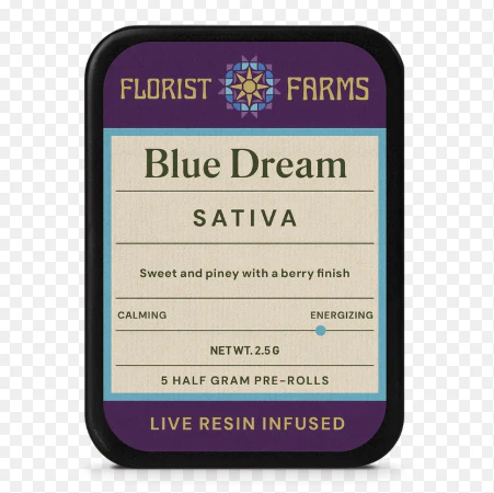 Florist Farms - Florist Farms - Blue Dream - 5-Pack Infused Prerolls Main Image