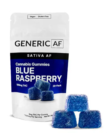 Generic AF - Generic AF | Gummy | Blue Raspberry | 100mg 20Pk Main Image