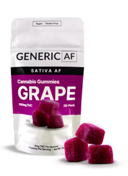 Generic AF - Generic AF | Gummy | Grape | 100mg 20PK Main Image