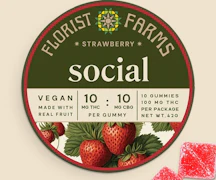 Florist Farms - Strawberry - 1:1 THC:CBG Gummies