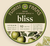 Florist Farms - Sour Green Apple - 100mg THC Gummies