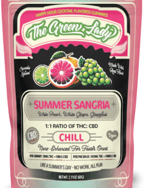 The Green Lady - The Green Lady | 10mg Gummy Chill | (Summer Sangria) 100mg Main Image