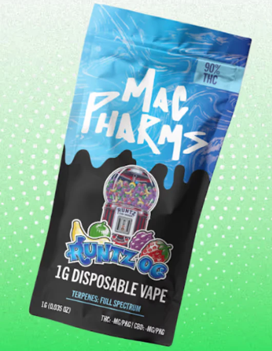 Mac Pharms - Mac Pharms - Runtz OG 1g AIO Distillate Disposable Main Image