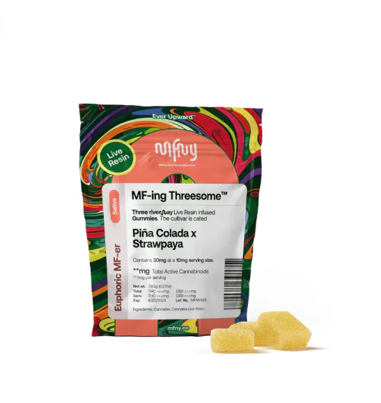 MFNY - PINA COLADA X STRAWPAYA LIVE RESIN 3PK GUMMIES - MFNY - 30mg Main Image