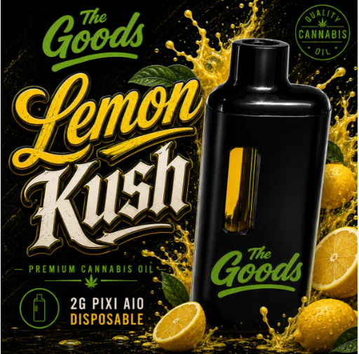 The Goods - The Goods Lemon Kush 2g AIO Disposable T 89.043% H 40040 Main Image