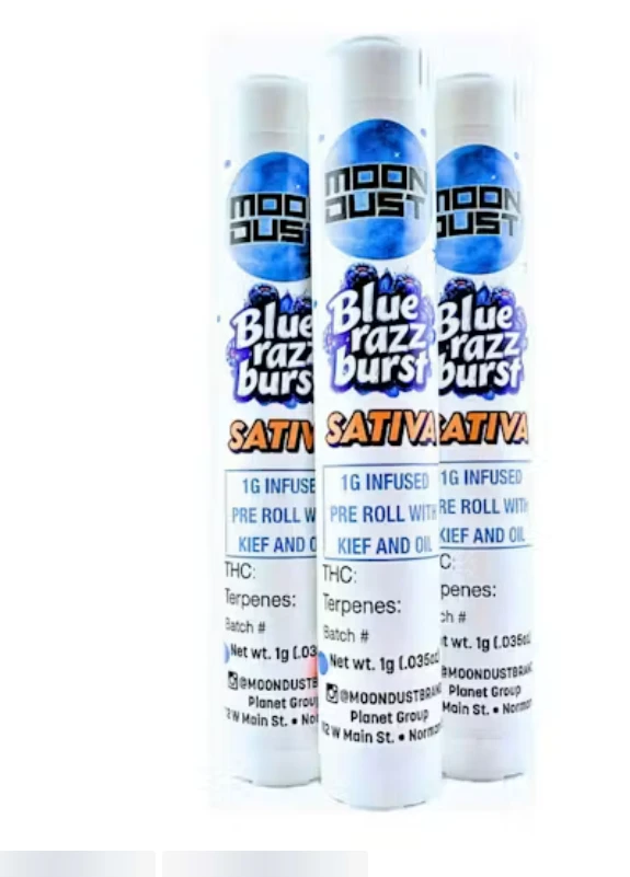 MOON DUST - BLUE RAZZ BURST MOONROCK PREROLL - MOONDUST - 1g Main Image