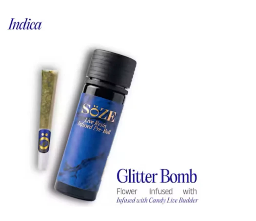 SOZE - SOZE | Pre-roll | Infused Pre-Rolls | Live Resin Infused - Glitter Bomb | 0.75g Main Image