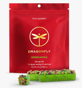 DragonFly | Edibles | Gummies | Gummy Cluster - Green Apple | 100mg