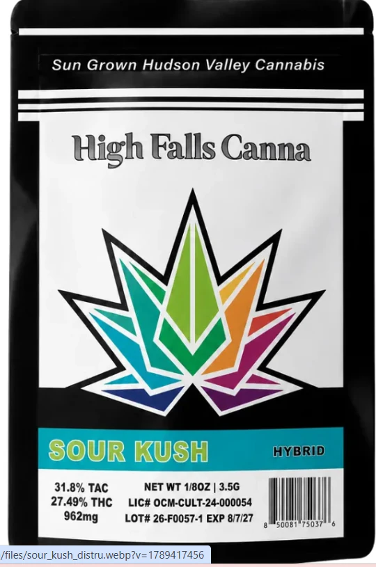 High Falls Canna NY - High Falls Canna- 3.5g Flower- Sour Kush Main Image
