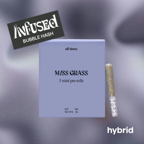 Miss Grass - Chemdawg - All Times Bubble Hash Infused 2g-5pk Mini Pre-Rolls 42194 Main Image