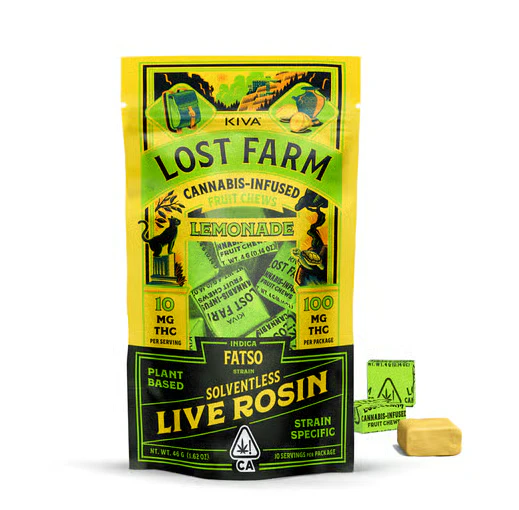 Lost Farm - Lemonade (Live Rosin Infused) Fruit Chews - 100mg (S) - Lost Farms Main Image