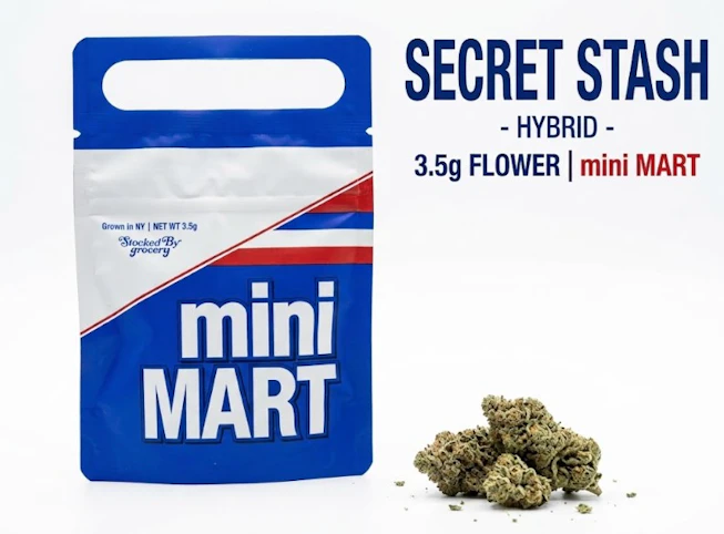 Mini Mart - Secret Stash -Hybrid- 28.23% THC | 3.5g Flower | mini MART -k7