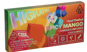 HIGHATUS | SPICY MANGO 1:1 THC/CBG - 10PK | EDIBLE | 100MG