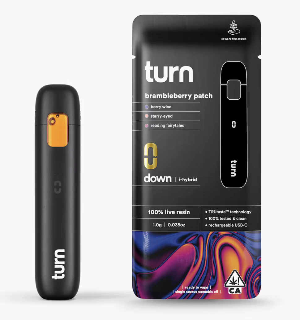 turn - 1g TURN Live Resin All-In-One Vape - Brambleberry Patch 80% Main Image