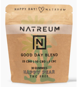 Natreum - Good Day Pear CBD Gummies 30 pack. THC Free Main Image