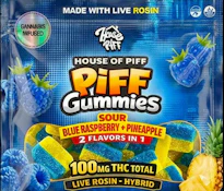 Sour Blue Raspberry + Pineapple - 100MG Live Rosin Gummies