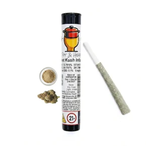 Pot & Head | Pre-roll | Infused Pre-Rolls | Hash Infused - Velvet Kush | 1g