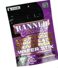 BANNED - Banned | Chocolates - Chocolate Wafer Stix 3pk 200mg Main Image