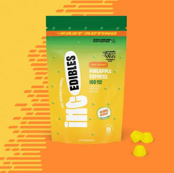 inc.edibles - inc.edibles 20 Pack Pineapple Express Fast Acting THC Gummies 01771 Main Image