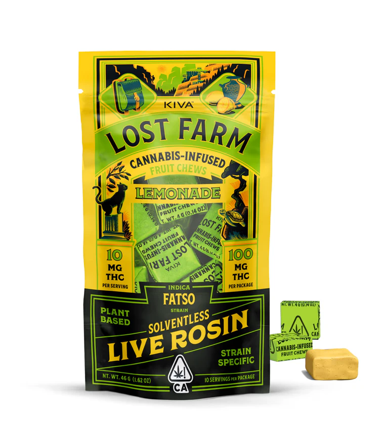 Lost Farm Chews - Lost Farm Chews Lemonade x Fatso Rosin 100mg 10ct Main Image